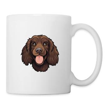 Boykin Spaniel Dog Breed Watercolor Cartoon Kawaii - Mug - white - Right
