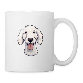 Bedlington Terrier chien race aquarelle dessin animé Ka - Mug blanc - blanc - Droite