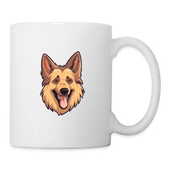 Belgian Tervuren Dog Breed Watercolor Cartoon Kawa - Mug - white - Right