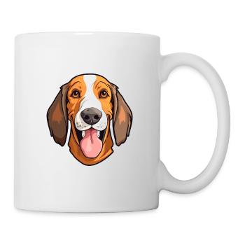 American English Coonhound chien race aquarelle Ca - Mug blanc - blanc - Droite