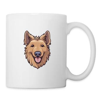 Berger Picard Hunderasse Aquarell Karikatur Kawaii - Tasse - Weiß - Rechts