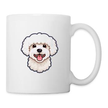 Bichons Frise chien race aquarelle dessin animé Kawaii - Mug blanc - blanc - Droite