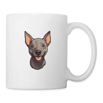 American Hairless Terrier Hunderasse Aquarell Auto - Tasse - Weiß - Rechts