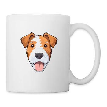 Draht Foxterrier Hunderasse Aquarell Karikatur Kawa - Tasse - Weiß - Rechts