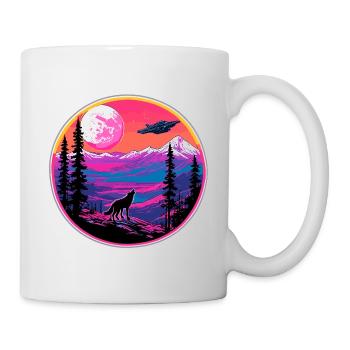 Wolf / Pack / Forest / Wild / Wildlife / Howl - Mug - white - Right
