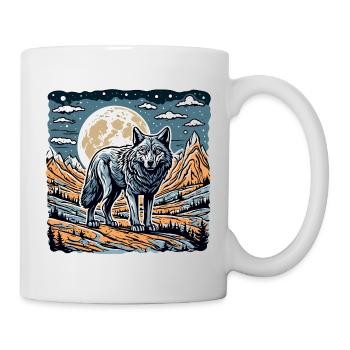 Wolf / Pack / Forest / Wild / Wildlife / Howl - Mug - white - Right