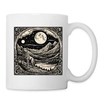 Wolf / Pack / Forest / Wild / Wildlife / Howl - Mug - white - Right