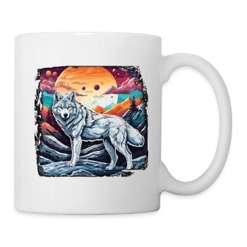 Wolf / Pack / Forest / Wild / Wildlife / Howl - Mug - white - Right