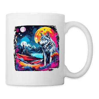 Wolf / Pack / Forest / Wild / Wildlife / Howl - Mug - white - Right