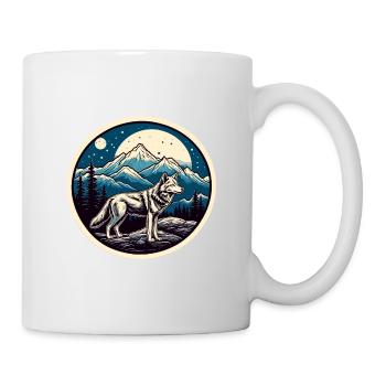 Wolf / Pack / Forest / Wild / Wildlife / Howl - Mug - white - Right