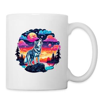 Wolf / Pack / Forest / Wild / Wildlife / Howl - Mug - white - Right