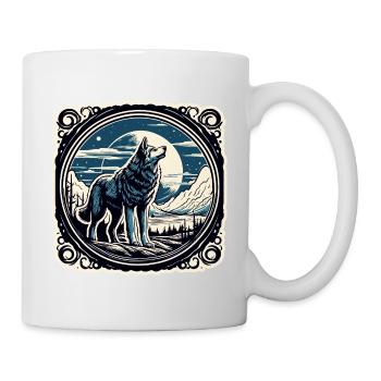 Wolf / Pack / Forest / Wild / Wildlife / Howl - Mug - white - Right