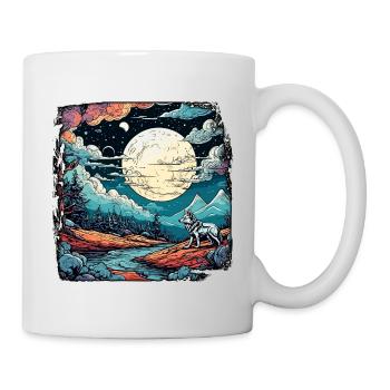 Wolf / Pack / Forest / Wild / Wildlife / Howl - Mug - white - Right