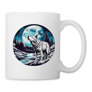 Wolf / Pack / Forest / Wild / Wildlife / Howl - Mug - white - Right