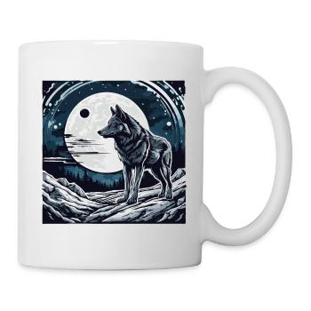 Wolf / Pack / Forest / Wild / Wildlife / Howl - Mug - white - Right
