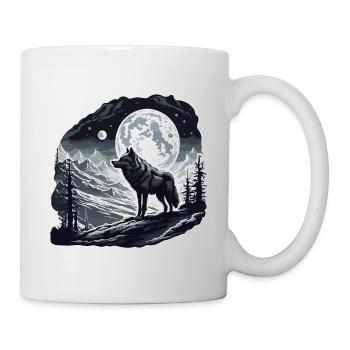 Wolf / Pack / Forest / Wild / Wildlife / Howl - Mug - white - Right
