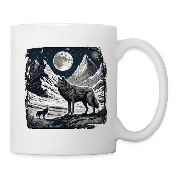 Wolf / Pack / Forest / Wild / Wildlife / Howl - Mug - white - Right