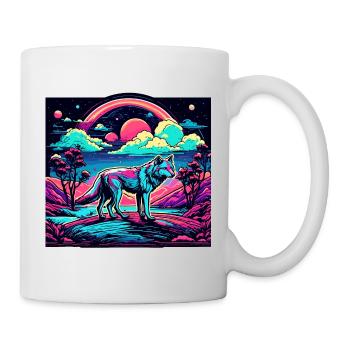 Wolf / Pack / Forest / Wild / Wildlife / Howl - Mug - white - Right