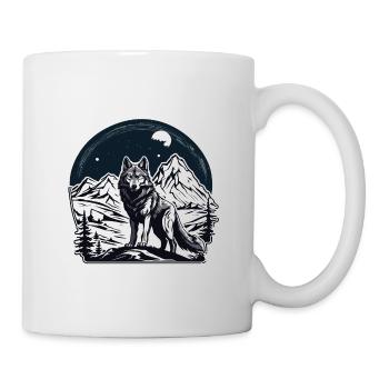 Wolf / Pack / Forest / Wild / Wildlife / Howl - Mug - white - Right