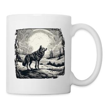 Wolf / Pack / Forest / Wild / Wildlife / Howl - Mug - white - Right