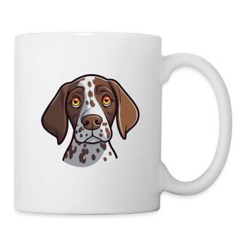 Chien d’arrêt allemand à poil court race aquarelle Ca - Mug blanc - blanc - Droite