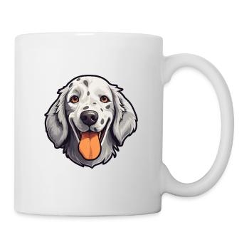 English Setter Dog Breed Watercolor Cartoon Kawaii - Mug - white - Right