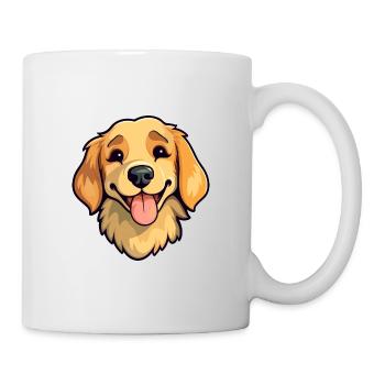 Golden Retriever Dog Breed Watercolor Cartoon Kawa - Mug - white - Right