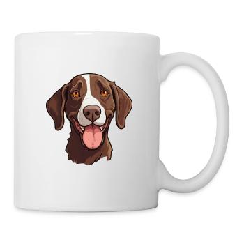 Chien d’arrêt allemand à poil court race aquarelle Ca - Mug blanc - blanc - Droite
