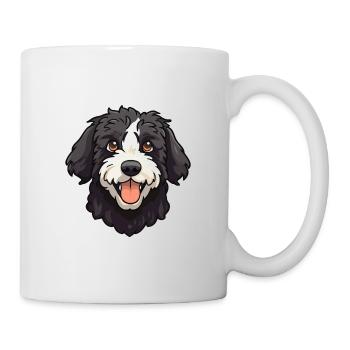 Portuguese Water Dog Breed Watercolor Cartoon Kawa - Mug - white - Right