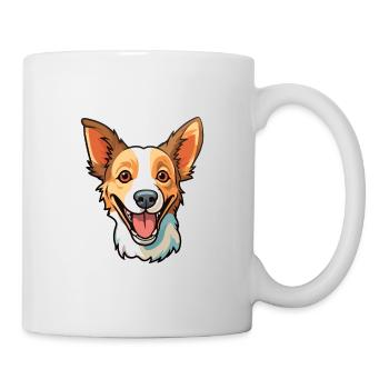 Portugiesische Podengo Pequeno Hunderasse Aquarell ca - Tasse - Weiß - Rechts