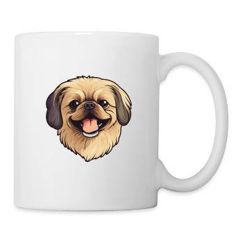 Pékin chien race aquarelle dessin animé Kawaii Clip - Mug blanc - blanc - Droite