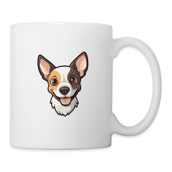 Rattenterrier Hunderasse Aquarell Karikatur Kawaii Cl - Tasse - Weiß - Rechts