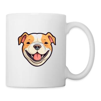 Pitbull Dog Breed Watercolor Cartoon Kawaii Clipar - Mug - white - Right