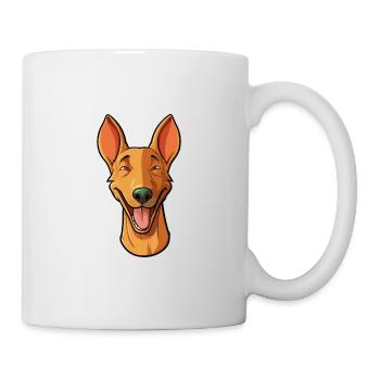 Pharaoh Hound Dog Breed Watercolor Cartoon Kawaii - Mug - white - Right