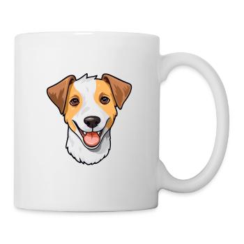 Parson Russell Terrier Dog Breed Watercolor Cartoo - Mug - white - Right