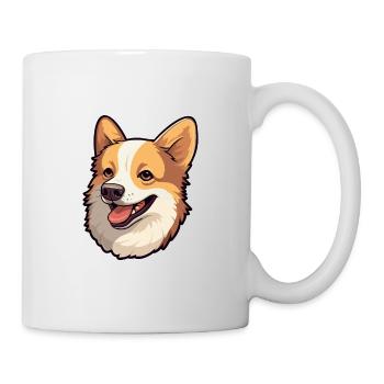 Norwegische Lundehund Hunderasse Aquarell Cartoon K - Tasse - Weiß - Rechts