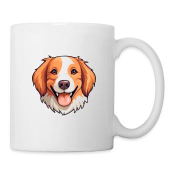 Nederlandse Kooikerhondje Hunderasse Aquarell Auto - Tasse - Weiß - Rechts