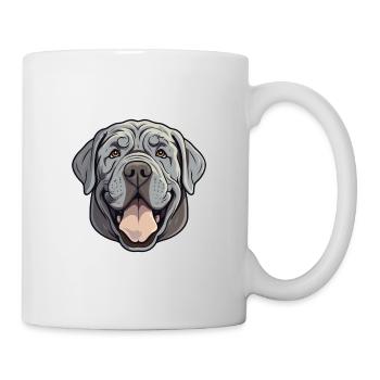 Neapolitan Mastiff Dog Breed Watercolor Cartoon Ka - Mug - white - Right