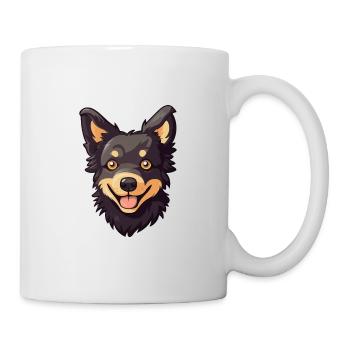 Mudi Hund Rasse Aquarell Cartoon Kawaii Clipart - Tasse - Weiß - Rechts
