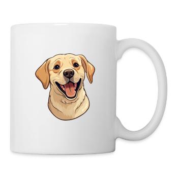 Labrador Retriever Hund Rasse Aquarell Karikatur Ka - Tasse - Weiß - Rechts