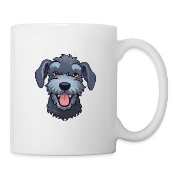 Kerry Blue Terrier Hunderasse Aquarell Karikatur Ka - Tasse - Weiß - Rechts
