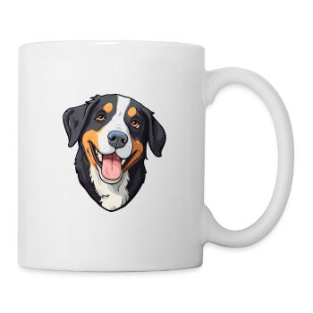 Greater Swiss Mountain Dog Breed Watercolor Cartoo - Mug - white - Right
