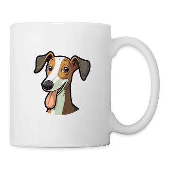 Greyhound chien race aquarelle dessin animé Kawaii Clip - Mug blanc - blanc - Droite