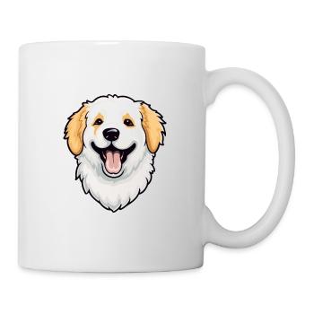 Kuvaszok chien race aquarelle dessin animé Kawaii Clipa - Mug blanc - blanc - Droite
