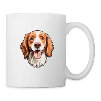 Irish Red And White Setter Dog Breed Watercolor Ca - Mug - white - Right