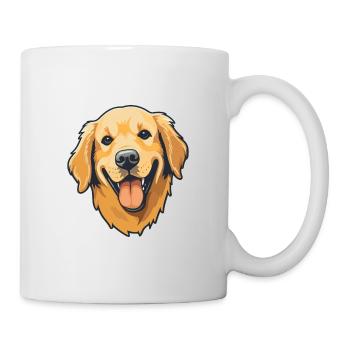 Golden Retriever Dog Breed Watercolor Cartoon Kawa - Mug - white - Right