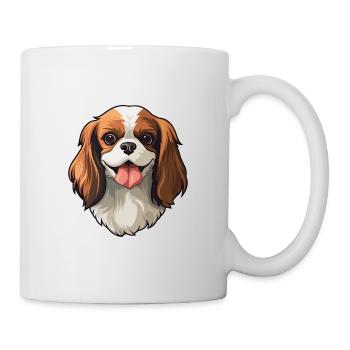 Anglais Toy Spaniel Chien Race Aquarelle Dessin Animé K - Mug blanc - blanc - Droite