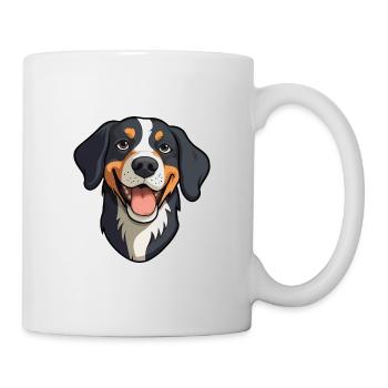 Entlebucher Mountain Dog Breed Aquarelle Cartoon - Mug blanc - blanc - Droite