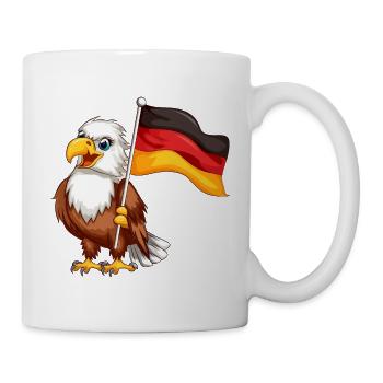 Deutschland Adler Germany Flag Eagle Fußball - Tasse - Weiß - Rechts
