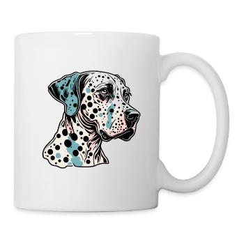 Dalmatien / Chien / Animal / Animal de compagnie / Aboiement - Mug blanc - blanc - Droite